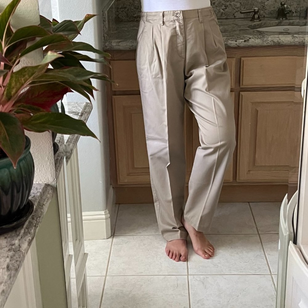 Lee At The Waist Vintage Cotton High Rise Relaxed Tapered Leg Pants sz 12